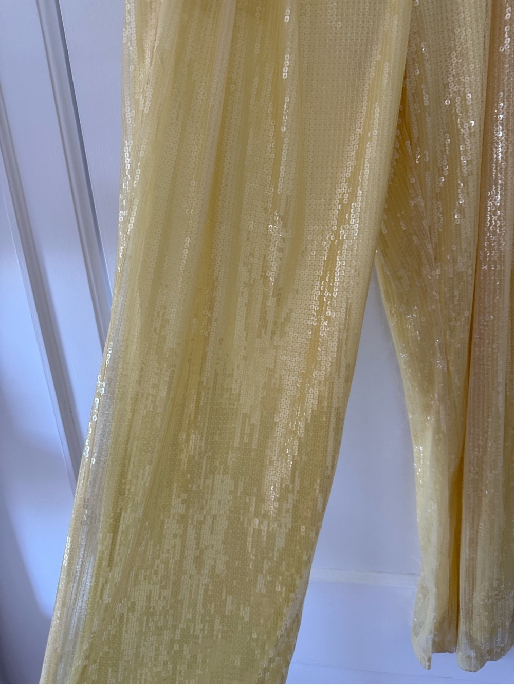 New Staud Luisa Sequin Pants in Sunray Butter Yellow in Size 8 - Picture 13 of 13